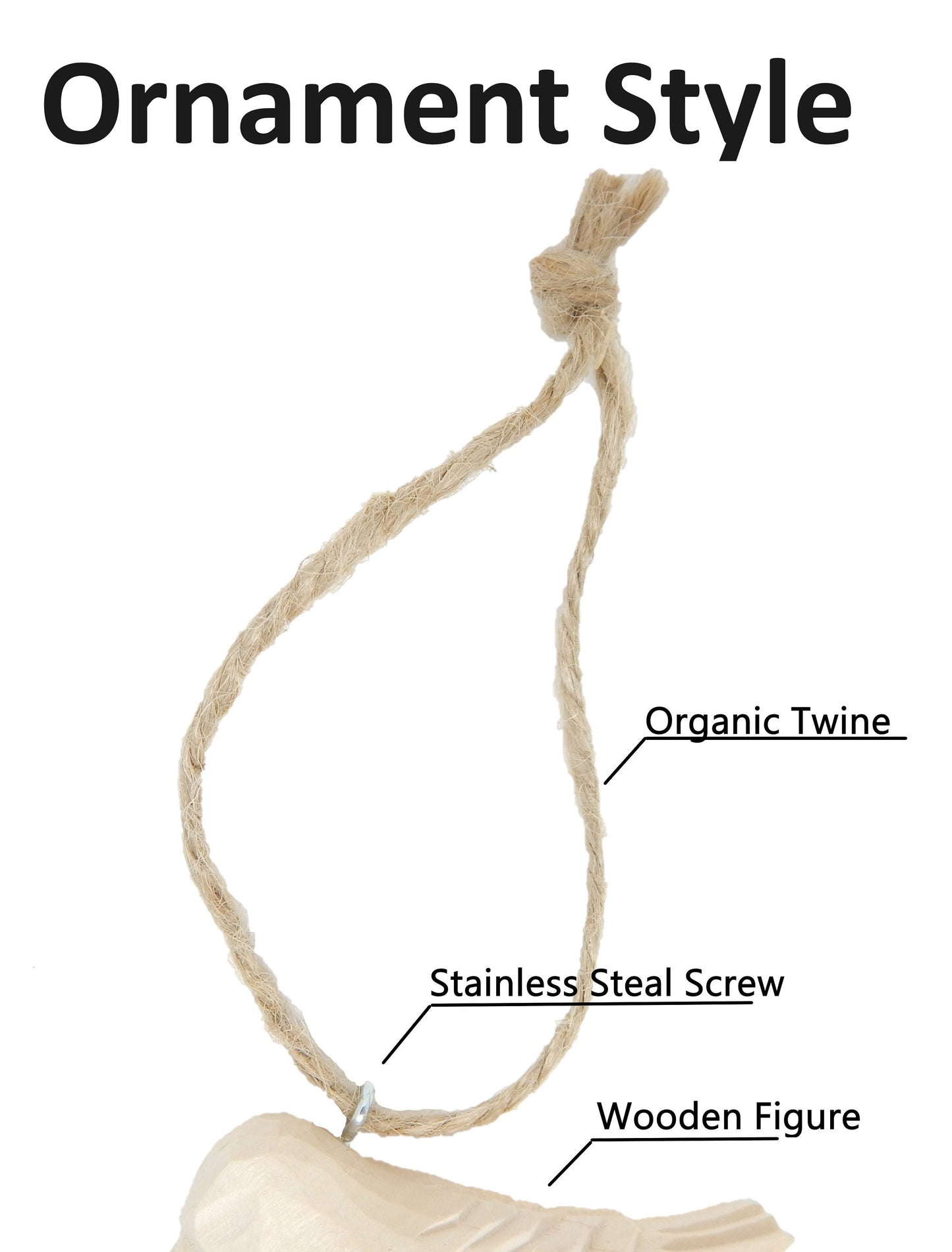 Hand-Carved Wooden American Goldfinch Ornament – Rustic Mini Bird Decor